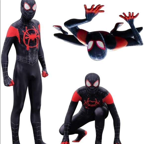 Men Spiderman Miles Morales 2PCS Suit - Picture 3 of 4